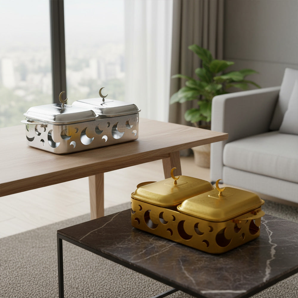 وعاء ساخن مزدوج بتصميم مون