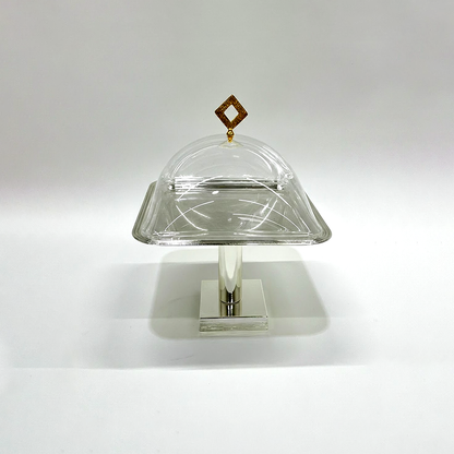 طبق تقديم كيك بغطاء صغير