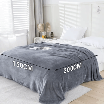 بطانية قطيفة فاخرة ناعمة سادة 150 سم