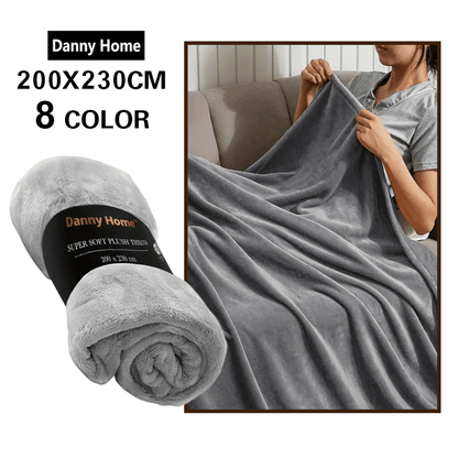 بطانية قطيفة فاخرة ناعمة سادة 230سم