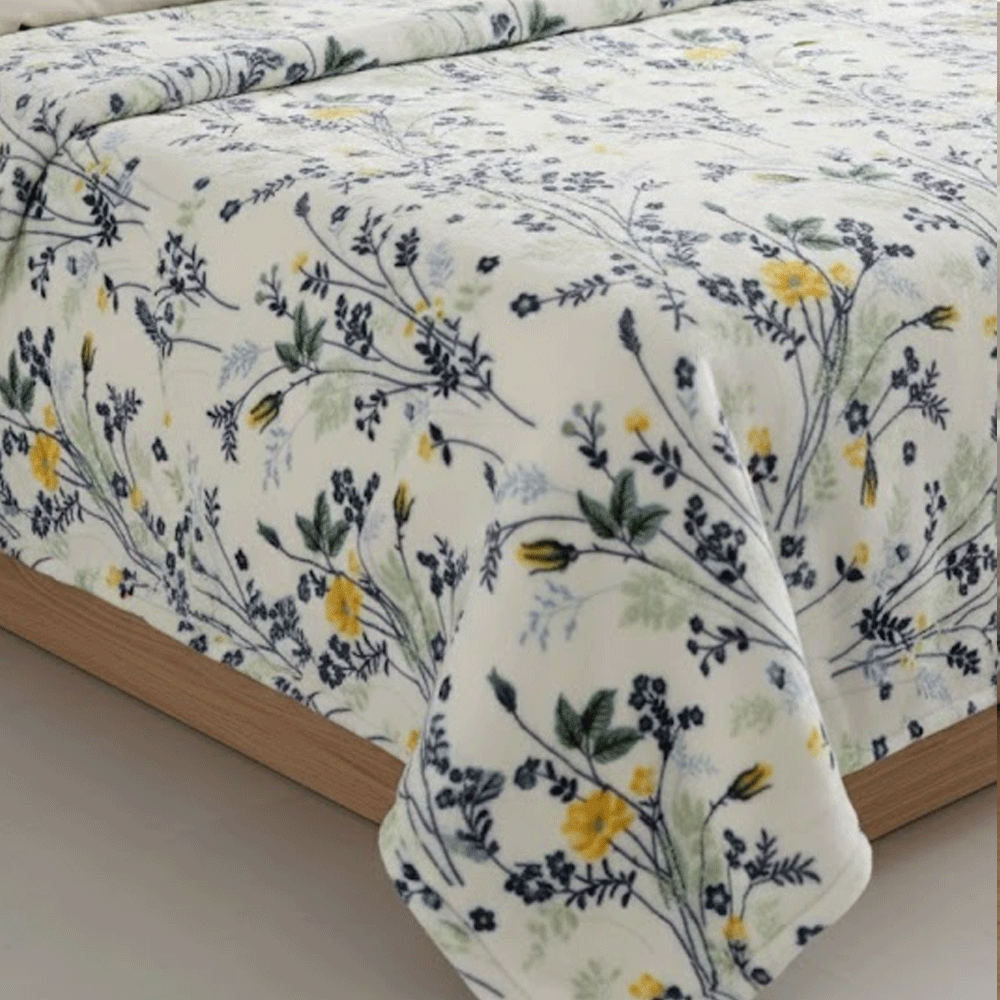 بطانية قطيفة فاخرة ناعمة رسمه الورد