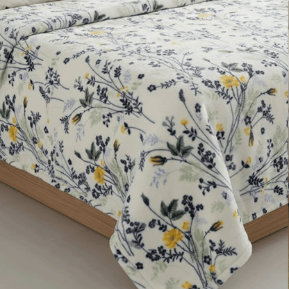 بطانية قطيفة فاخرة ناعمة رسمه الورد