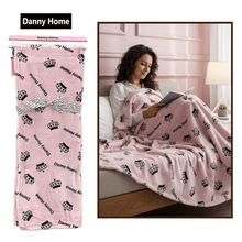 بطانية قطيفة ناعمة فاخرة وردي