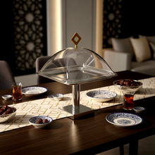 طبق تقديم كيك بغطاء صغير