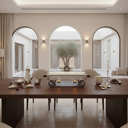 سخان تقديم طعام بغطاء معدني