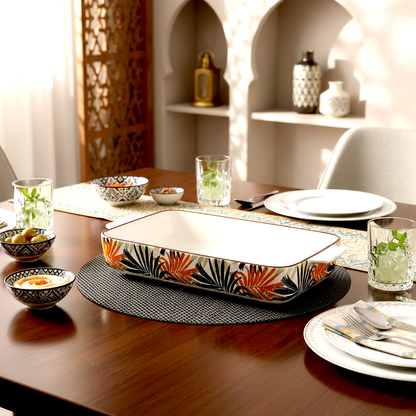 صينية فرن سيراميك مستطيلة