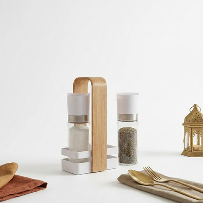 حامل توابل مع 2 عبوات زجاجية