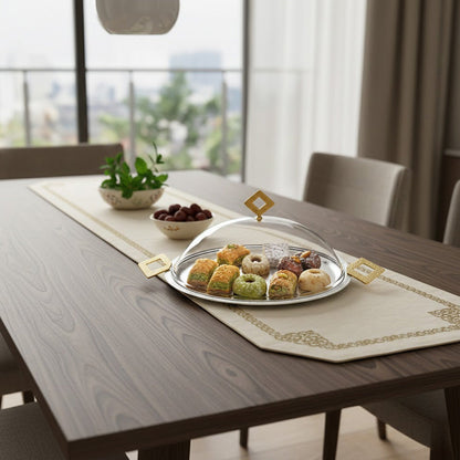 صينية تقديم بغطاء مقبب - صغيرة