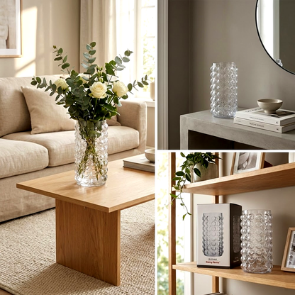 مزهرية زهور زجاجية