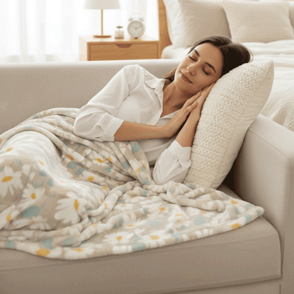 بطانية قطيفة ناعمة فاخرة مزخرفة ورد