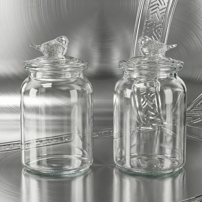 طقم برطمانات تخزين زجاجية