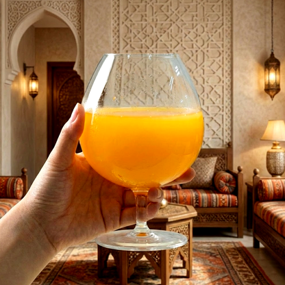 طقم كؤوس زجاج شفاف