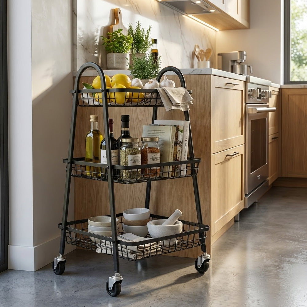 سلة تخزين بثلاثة أرفف