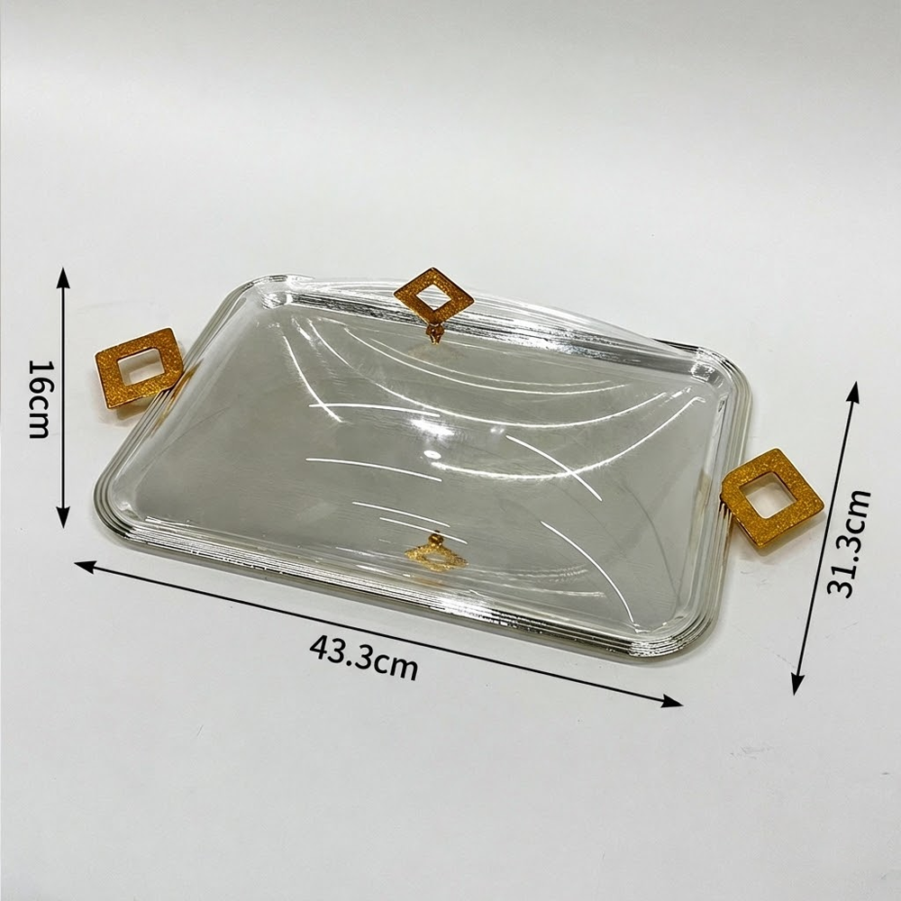 طبق تقديم كيك بغطاء كبير