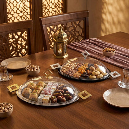 صينية تقديم بغطاء مقبب - صغيرة