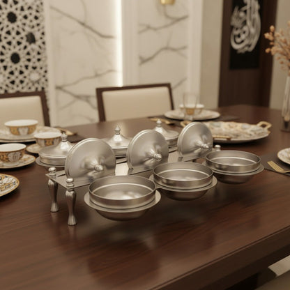 ماعون تقديم من 6 قطع مع حامل