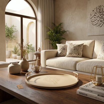 صينية تقديم معدنية