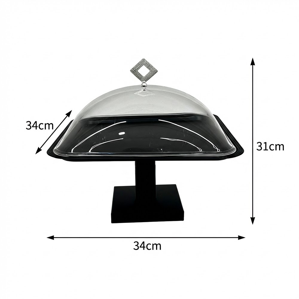 طبق تقديم كيك بغطاء كبير