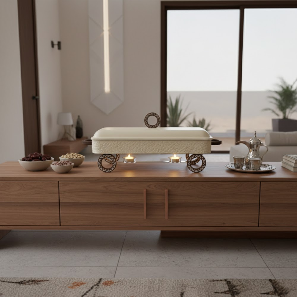 سخان تقديم طعام بغطاء معدني