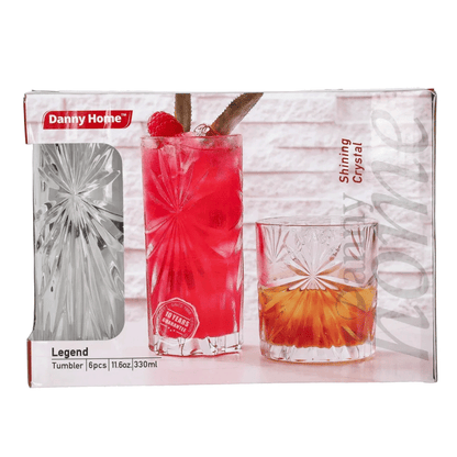 أكواب عصير طويلة محززة عشوائياً