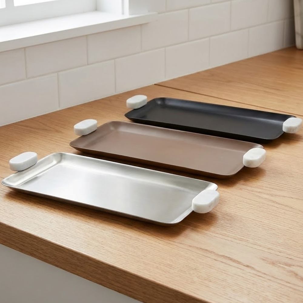 صينية تقديم بلمسة رخامية