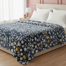 بطانية قطيفة ناعمة فاخرة مزخرفة ورد