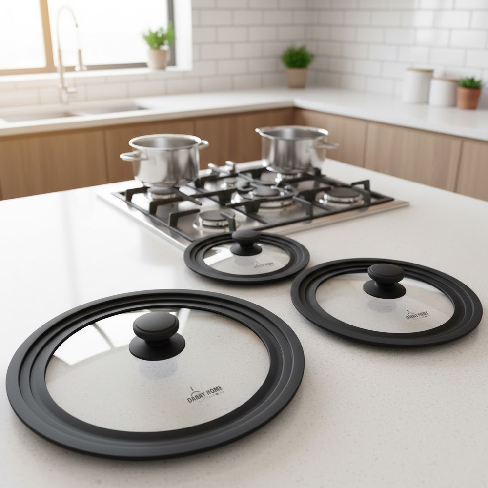 غطاء مقلاة زجاجي حراري