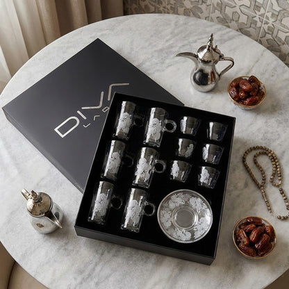 طقم استكانة وفنجان 18قطعة