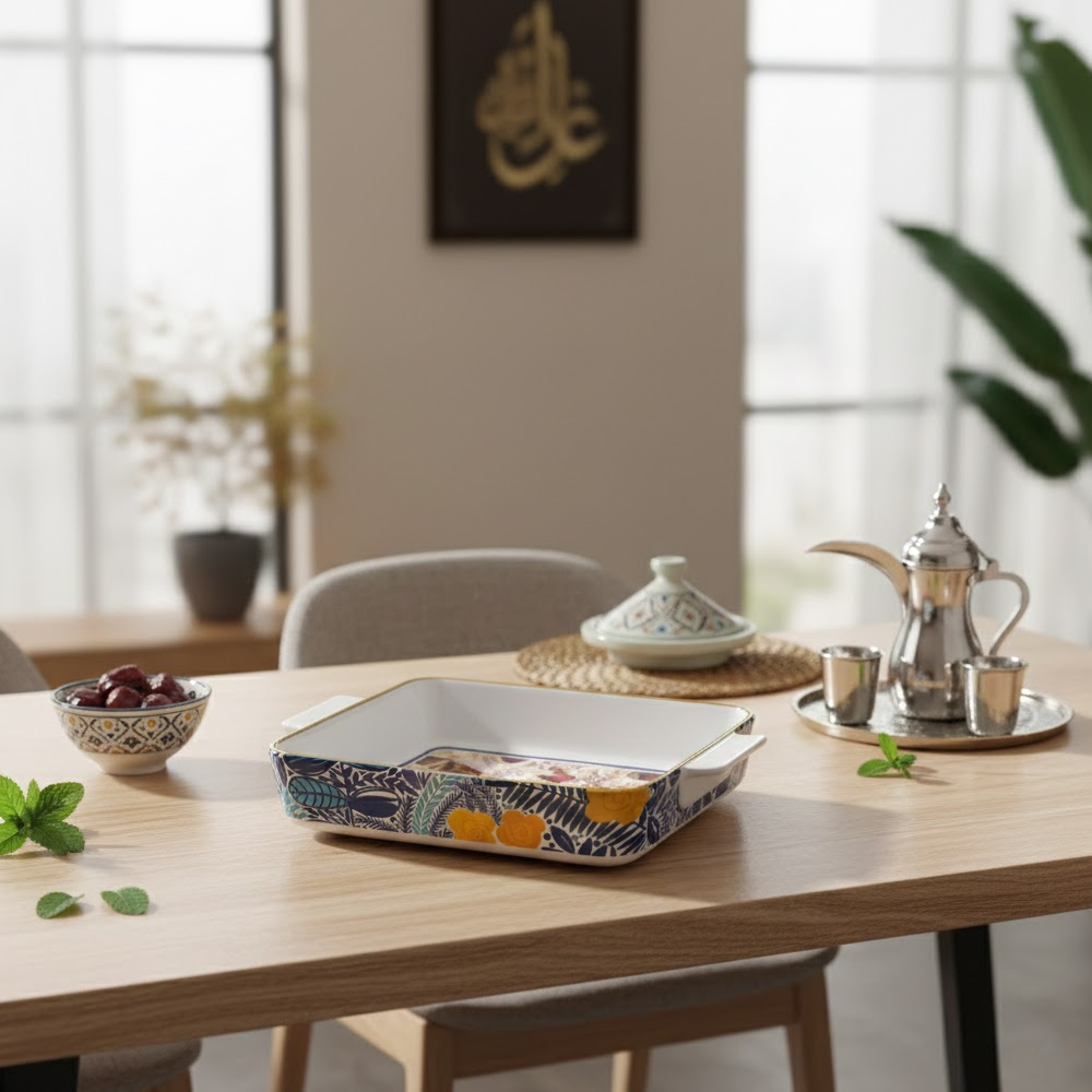 صينية فرن سيراميك مستطيلة