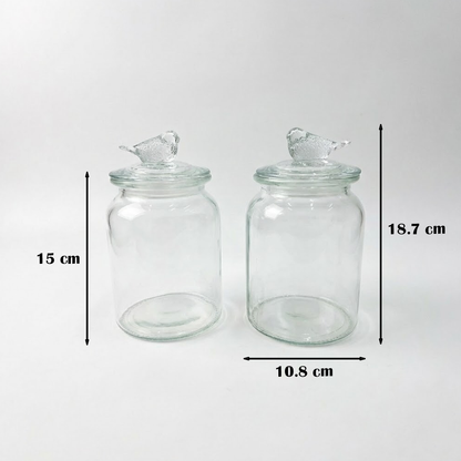 طقم برطمانات تخزين زجاجية