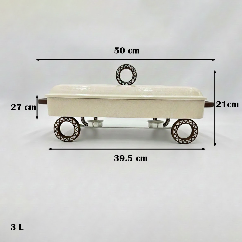 سخان تقديم طعام بغطاء معدني