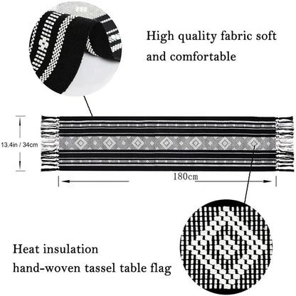 مفرش طاولة قطني بتصميم ريفي حديث