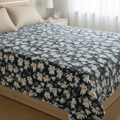 بطانية قطيفة ناعمة فاخرة مزخرفة ورد