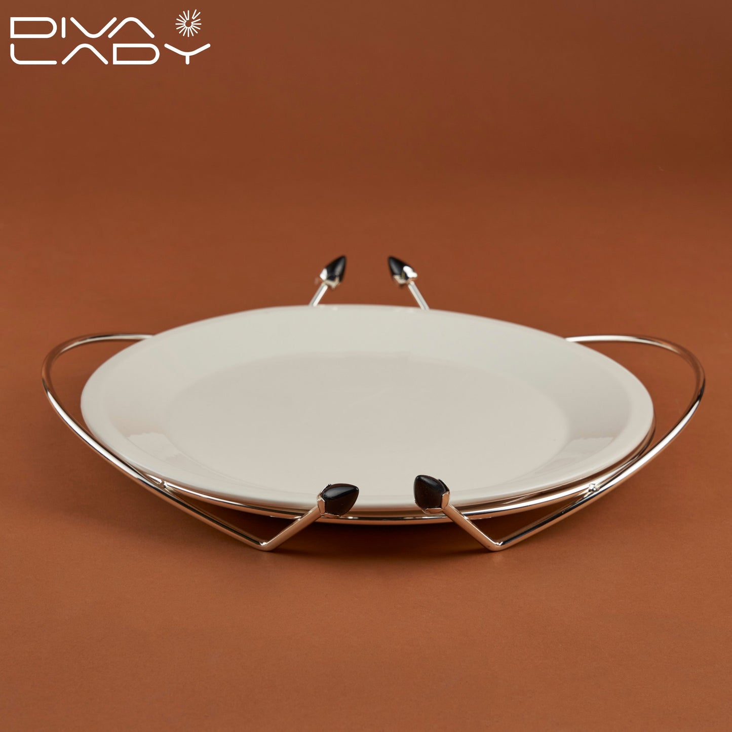 طبق تقديم بورسلان كبير