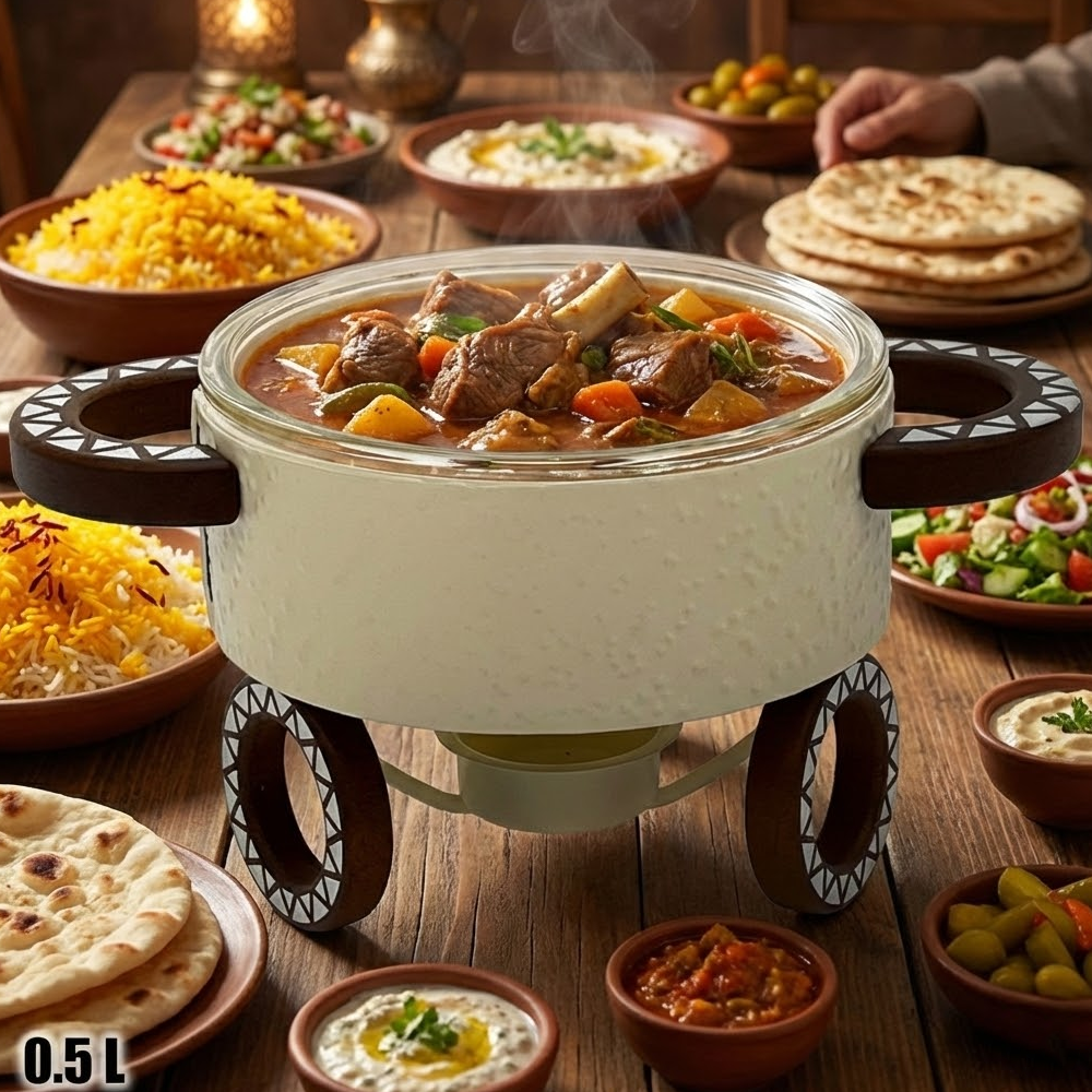 سخان طعام زجاجي صغير 0.5 لتر