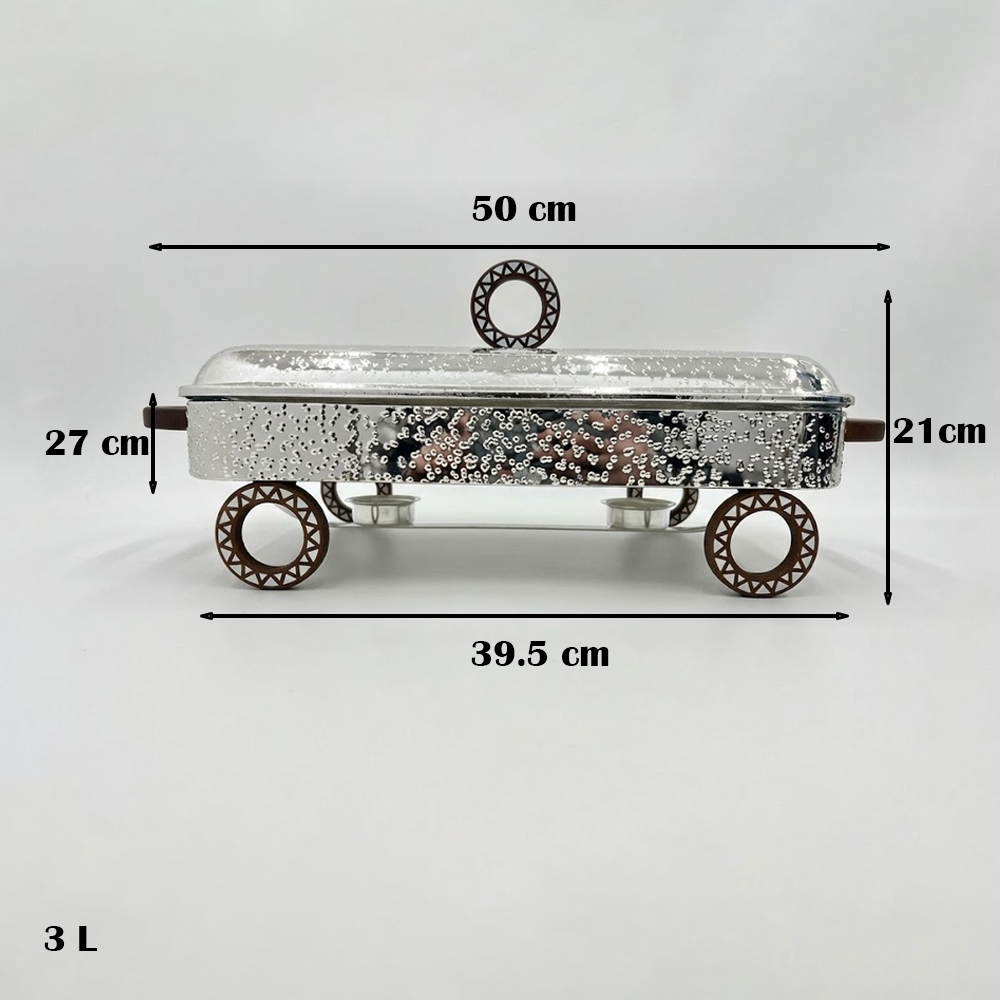 سخان تقديم طعام بغطاء معدني