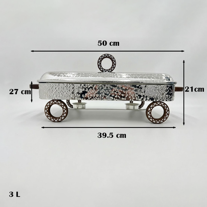 سخان تقديم طعام بغطاء معدني