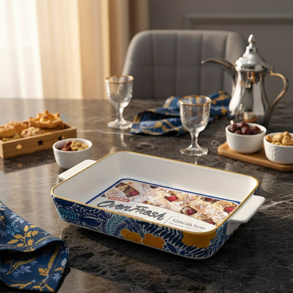 صينية فرن سيراميك مستطيلة