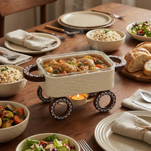 سخان طعام زجاجي مستطيل صغير 0.5 لتر