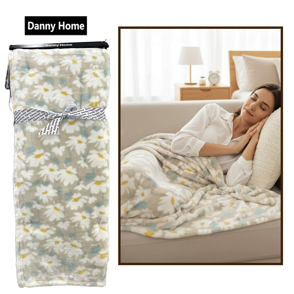 بطانية قطيفة ناعمة فاخرة مزخرفة ورد