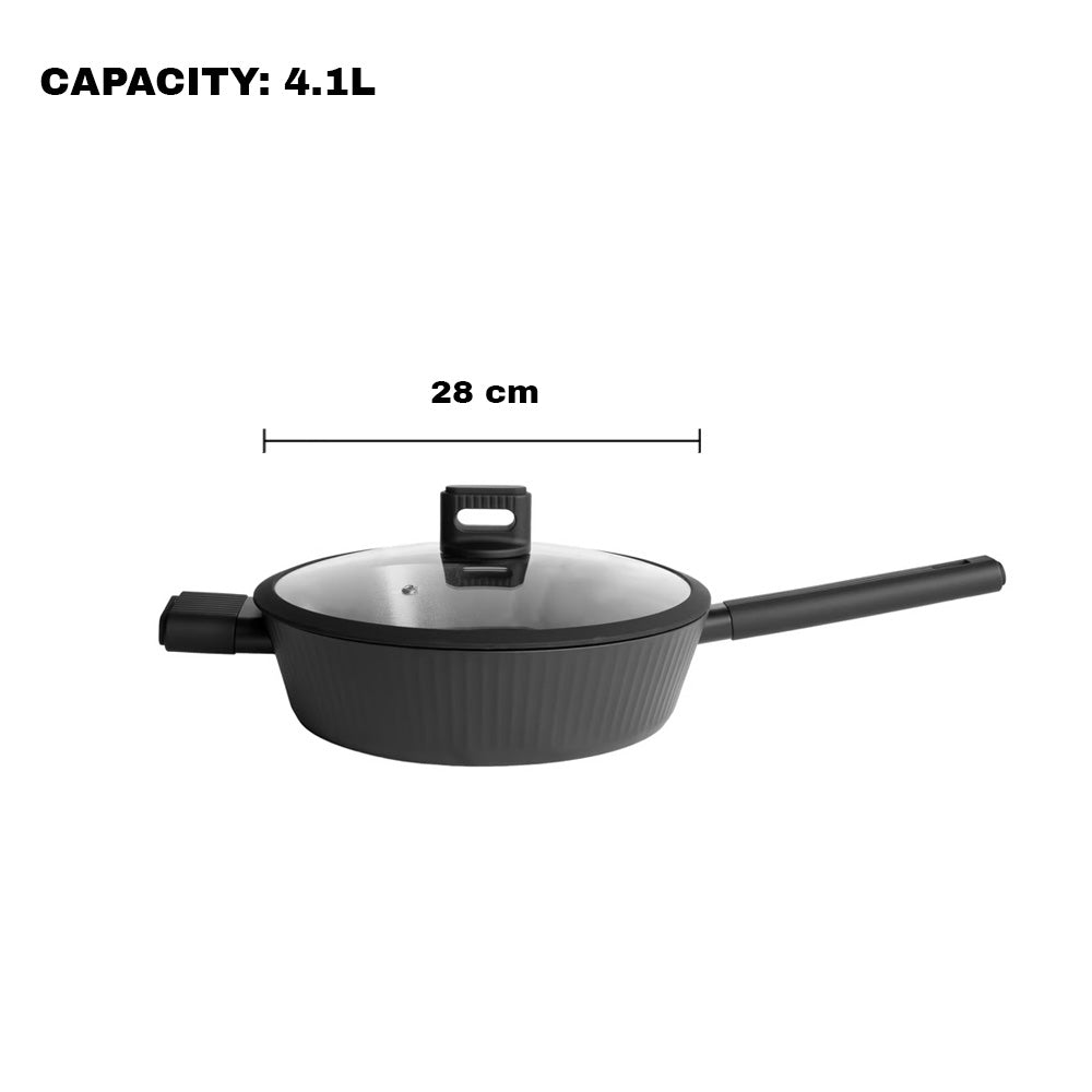 مقلاة 28 سم مع غطاء