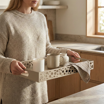 صينية تقديم معدنية