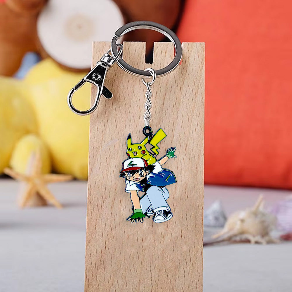 سلسلة مفاتيح بتصميم بوكيمون آش وبيكاتشو