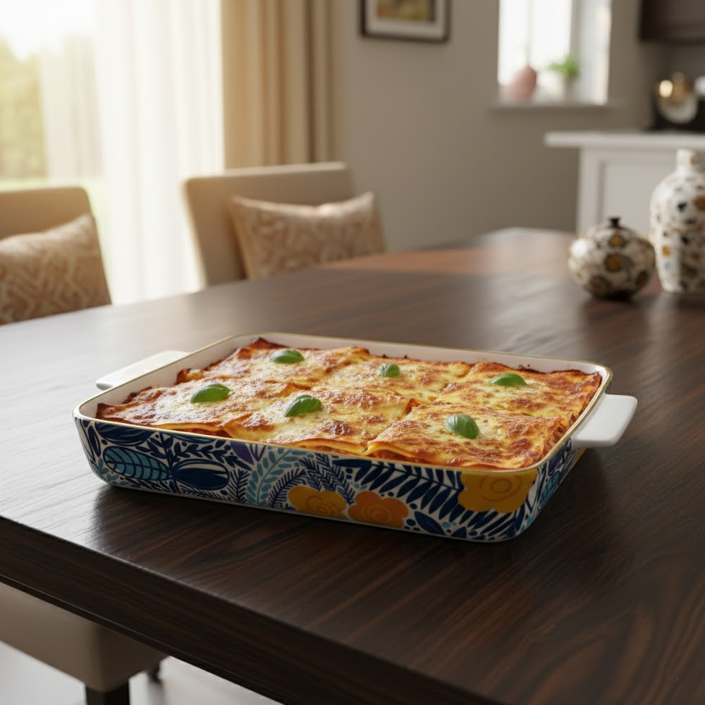 صينية فرن سيراميك مستطيلة