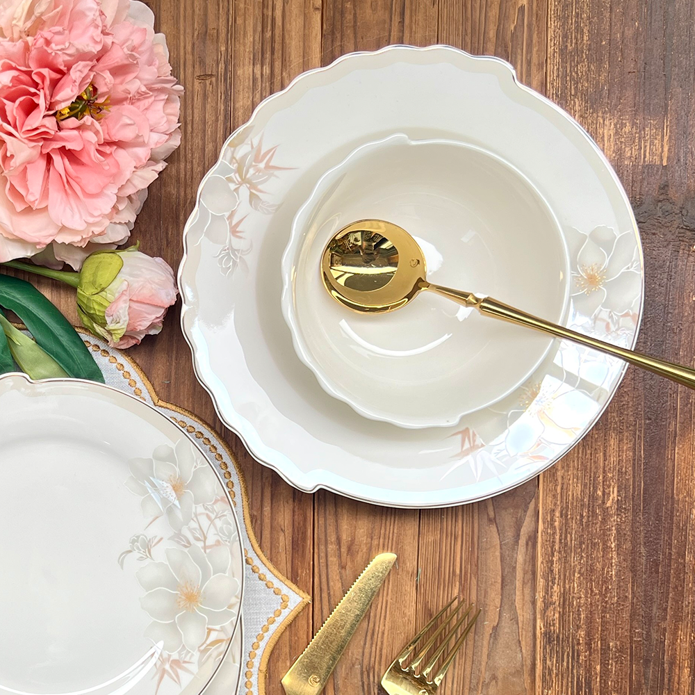 طقم أطباق مائدة فاخر 24 قطعة