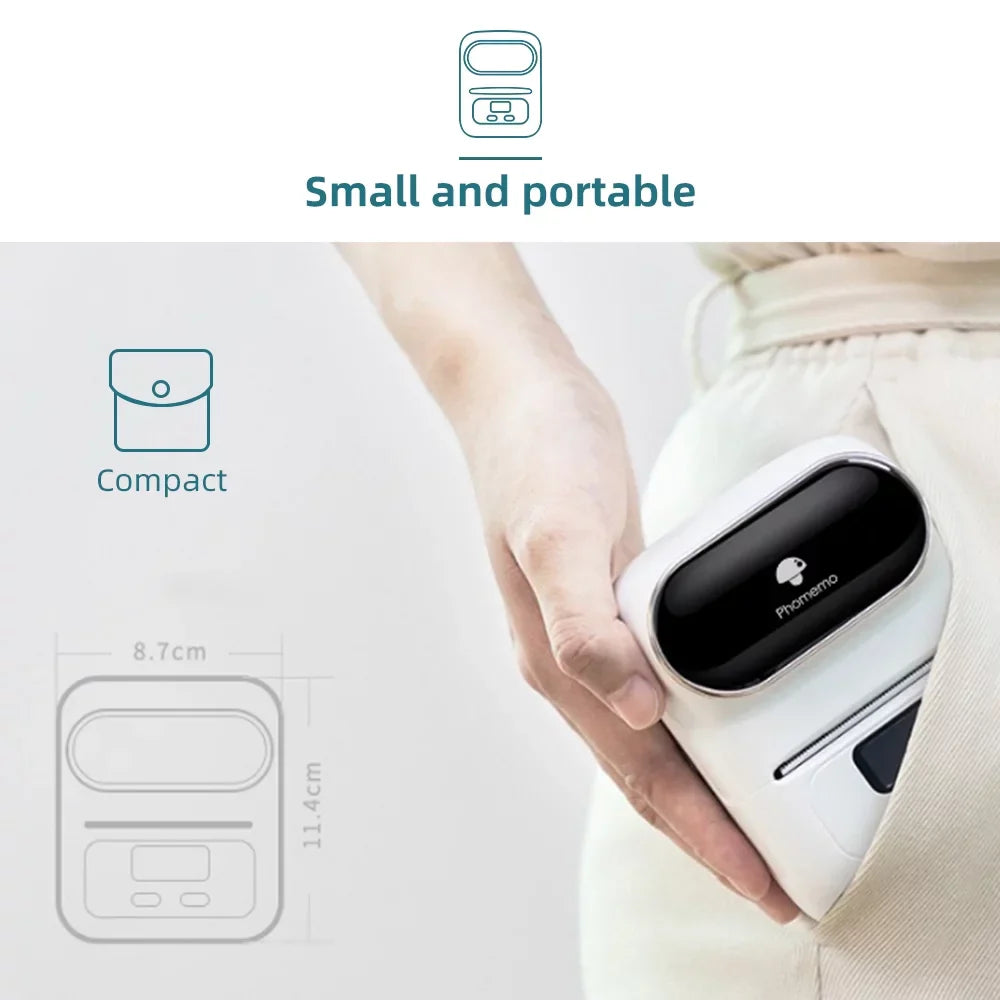 طابعة ملصقات بلوتوث مع 3 رول Phomemo M110 / برتقالي