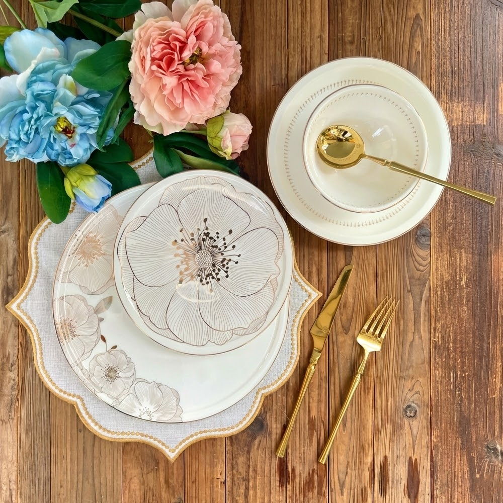 طقم أطباق مائدة فاخر 24 قطعة