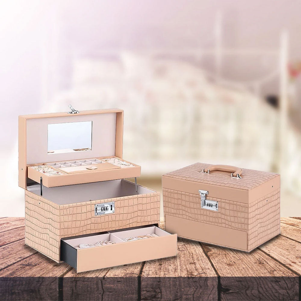 حقيبة مجوهرات 3 طبقات