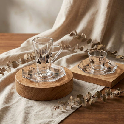 طقم استكانة وفنجان 18قطعة