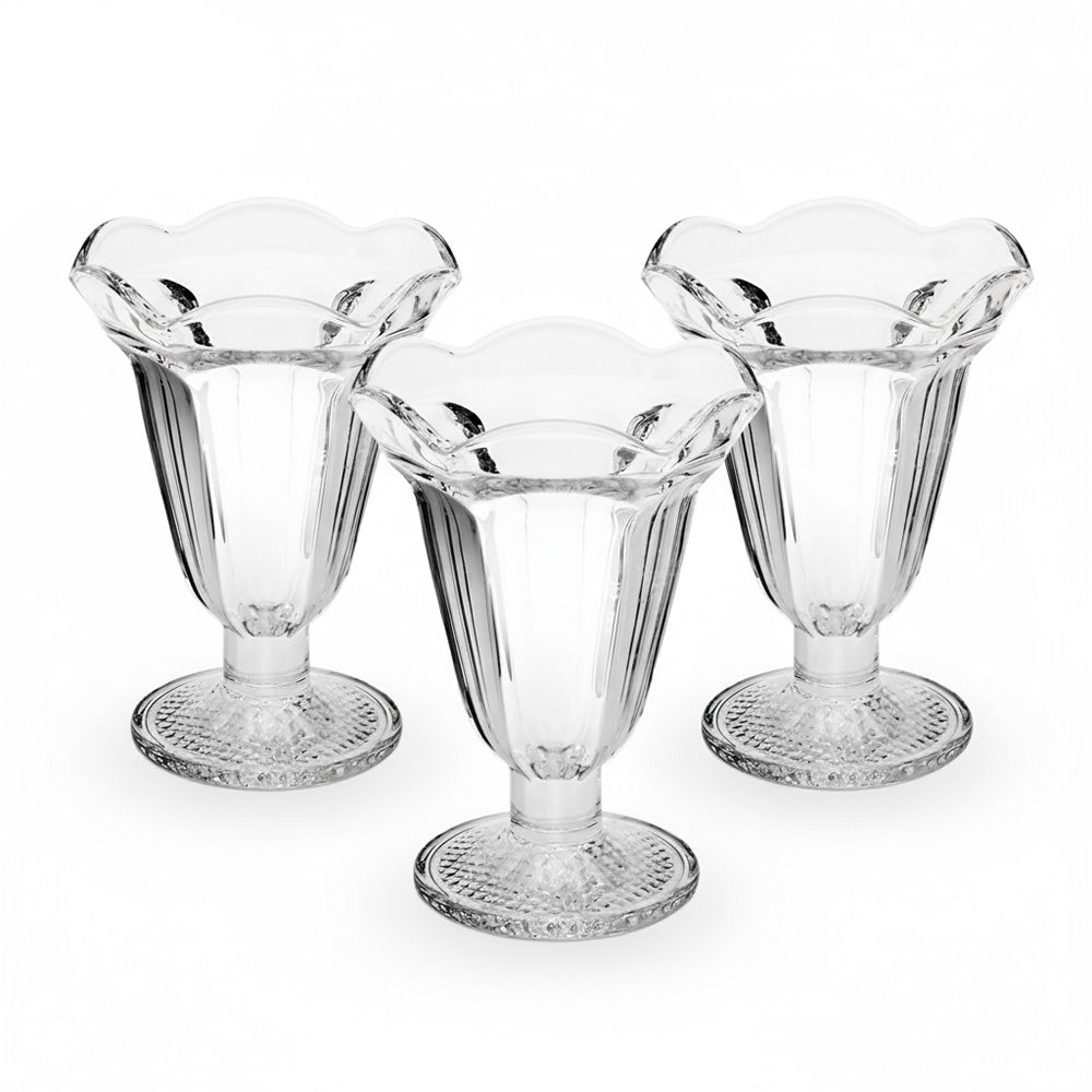 كوب آيس كريم زجاجي كلاسيكي